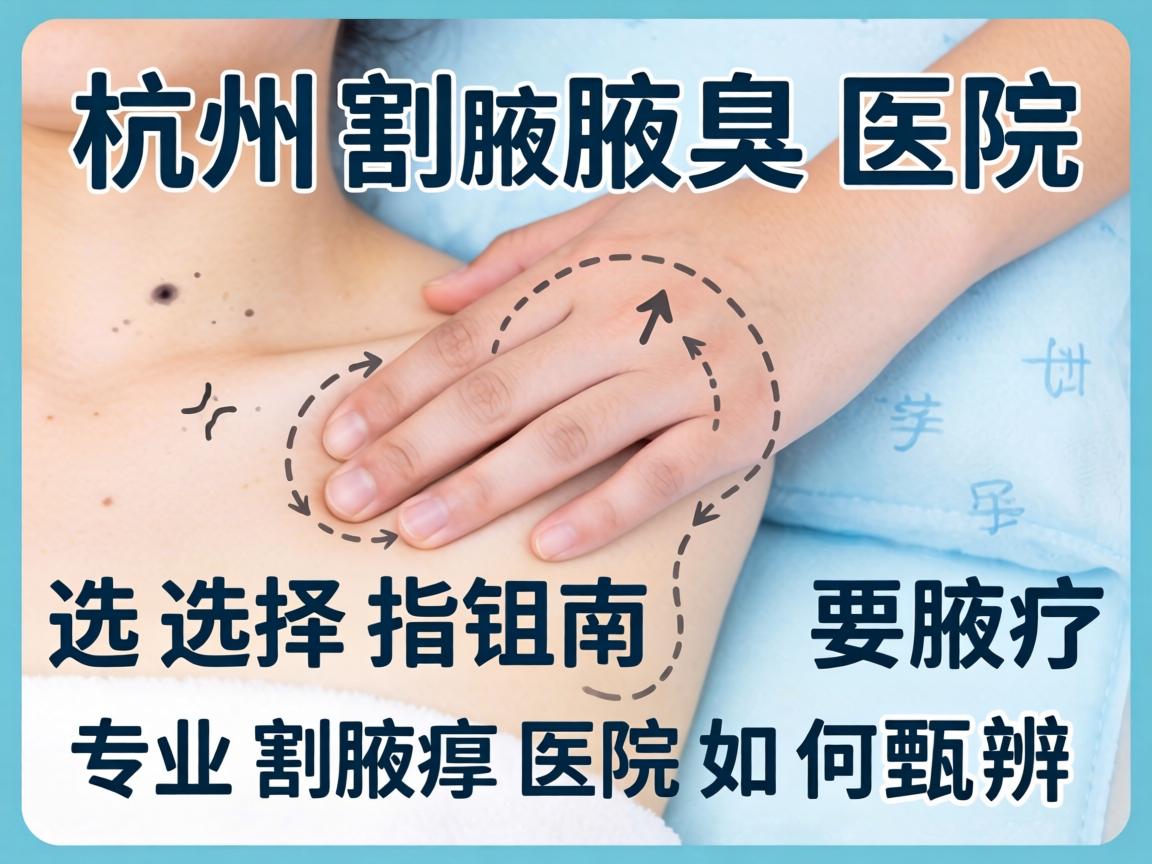 杭州割腋臭医院选择指南，专业割腋臭医院如何甄别