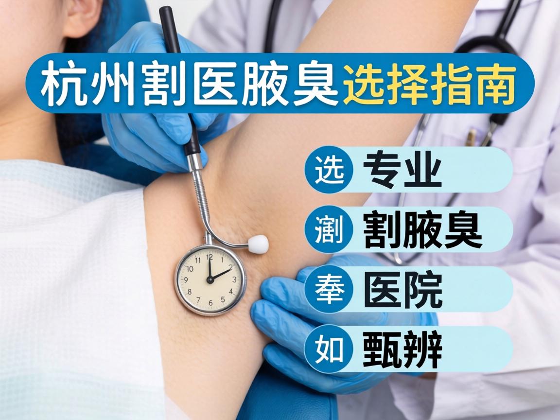 杭州割腋臭医院选择指南，专业割腋臭医院如何甄别