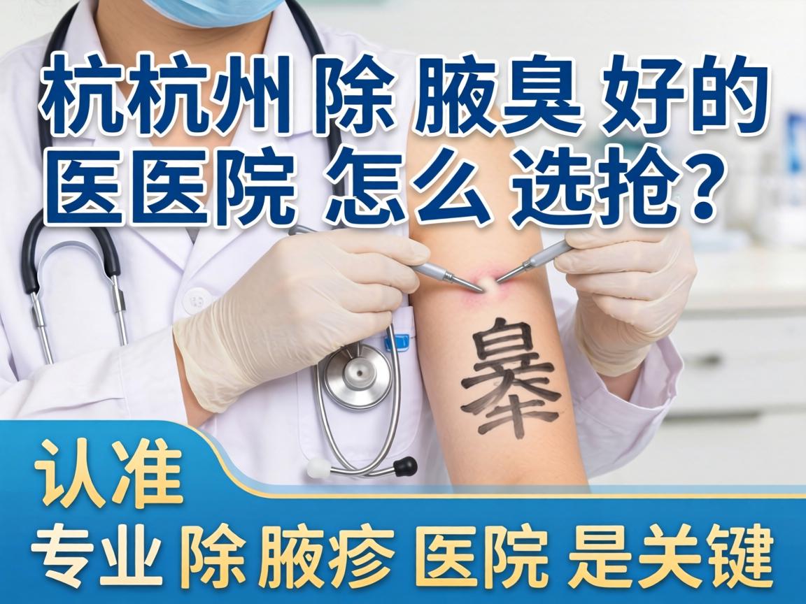 杭州除腋臭好的医院怎么选？认准专业除腋臭医院是关键