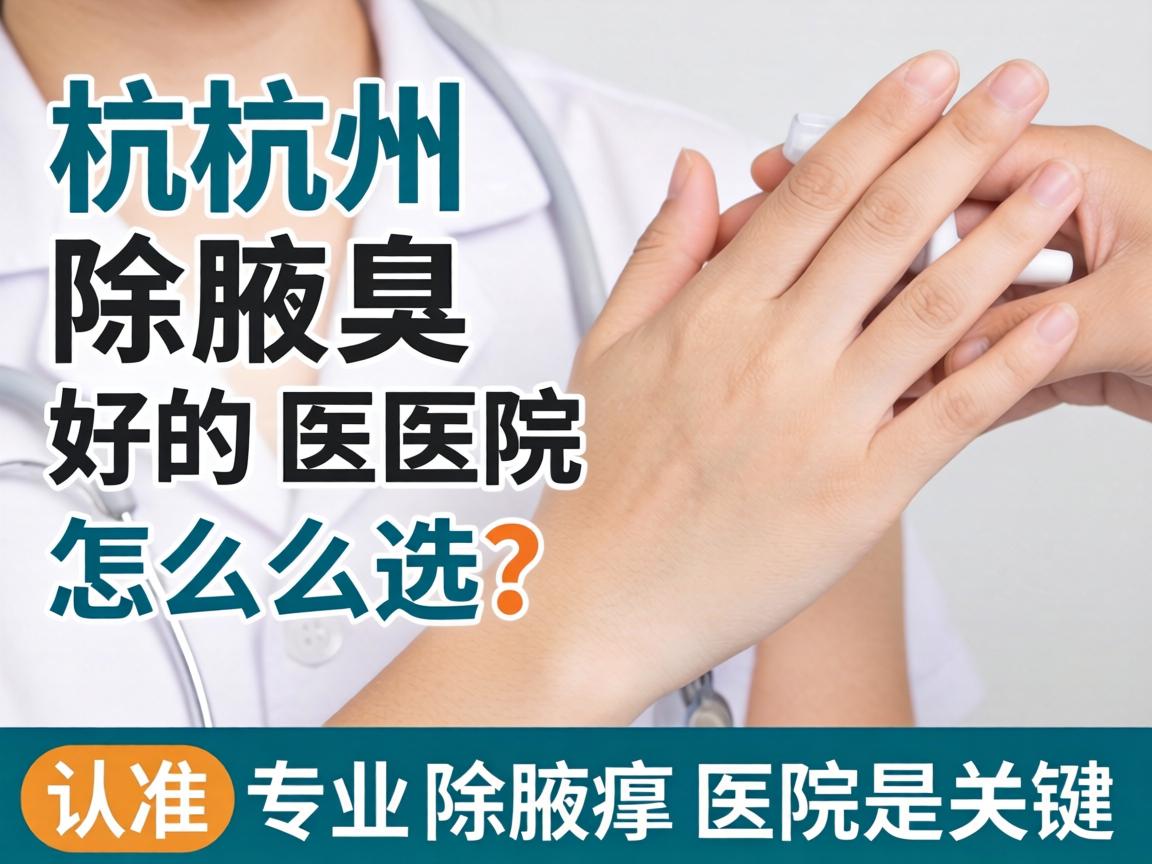 杭州除腋臭好的医院怎么选？认准专业除腋臭医院是关键