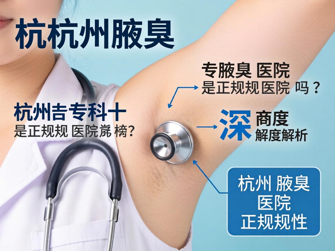 杭州腋秀腋臭专科医院是正规医院吗？深度解析杭州腋臭医院的正规性