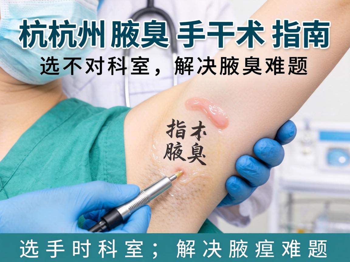 杭州腋臭手术指南,选对科室,解决腋臭难题 杭州腋臭手术指南,选对科室,解决腋臭难题