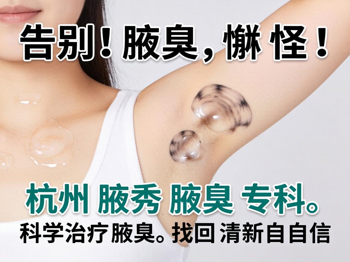告别腋臭尴尬！杭州腋秀腋臭专科，科学治疗腋臭，找回清新自信