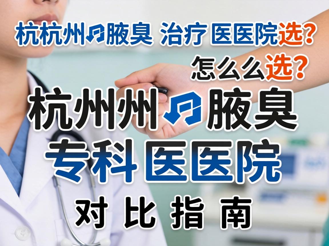 杭州腋臭治疗医院怎么选？杭州腋臭专科医院对比指南