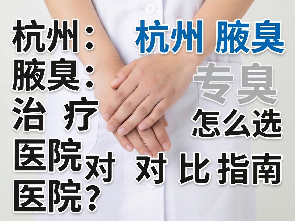 杭州腋臭治疗医院怎么选？杭州腋臭专科医院对比指南