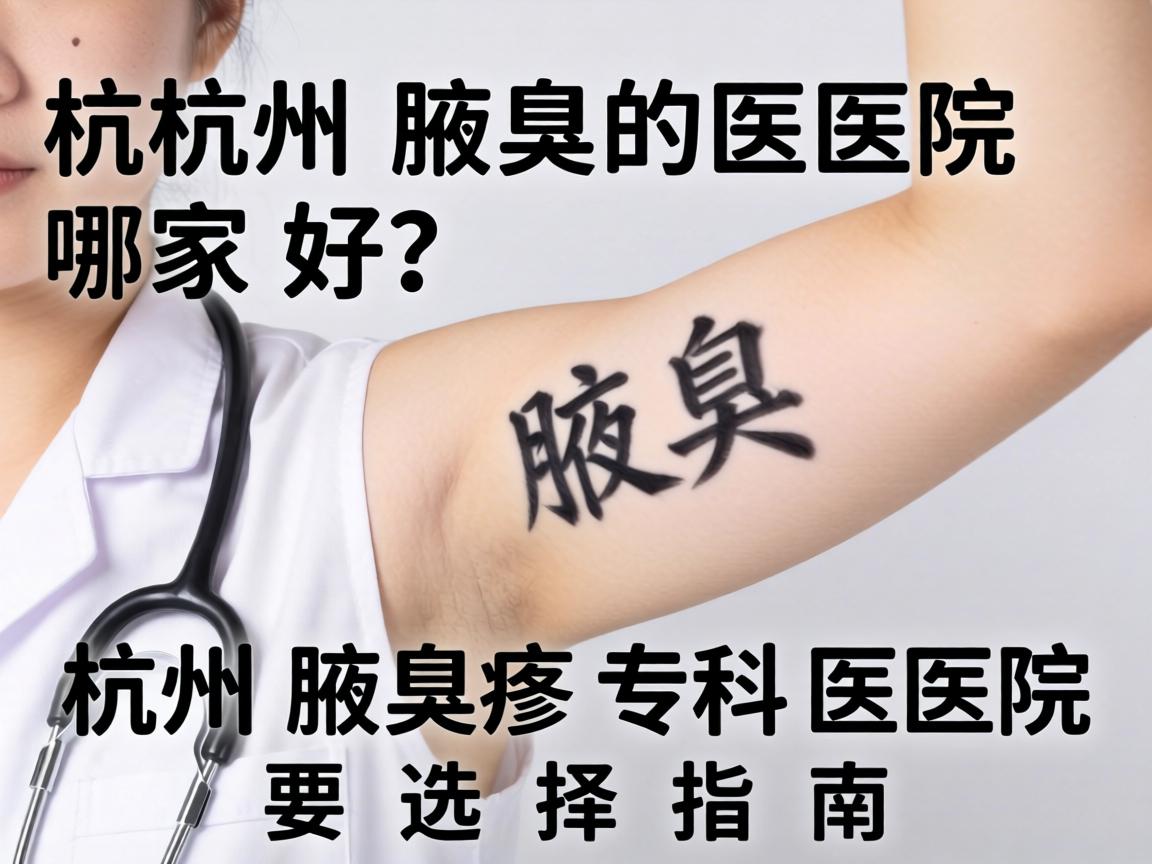 杭州腋臭医院哪家好？杭州腋臭专科医院选择指南