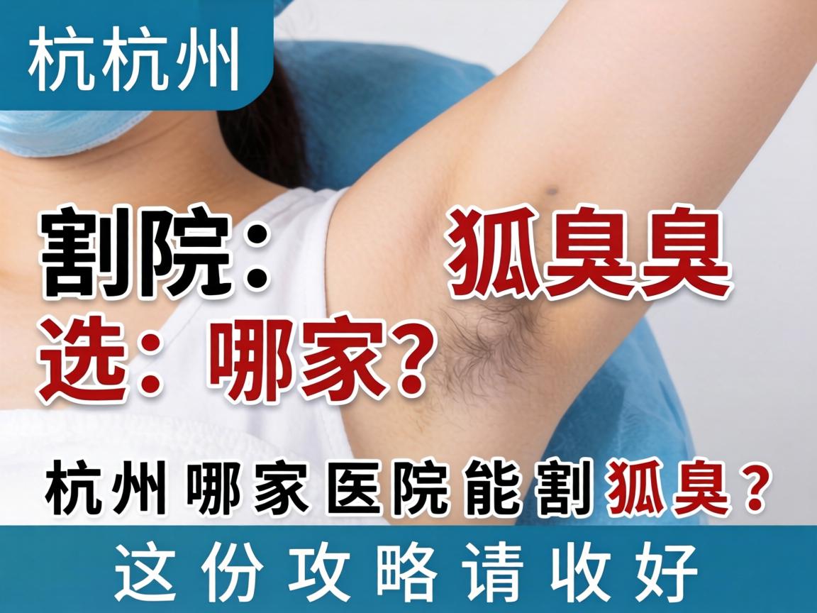 杭州割狐臭选哪家？杭州哪家医院能割狐臭？这份攻略请收好