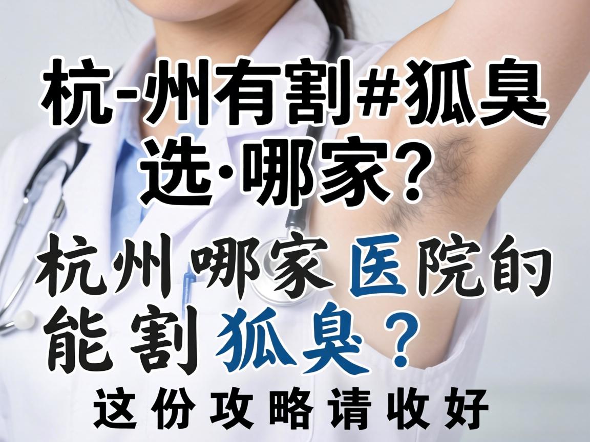 杭州割狐臭选哪家？杭州哪家医院能割狐臭？这份攻略请收好