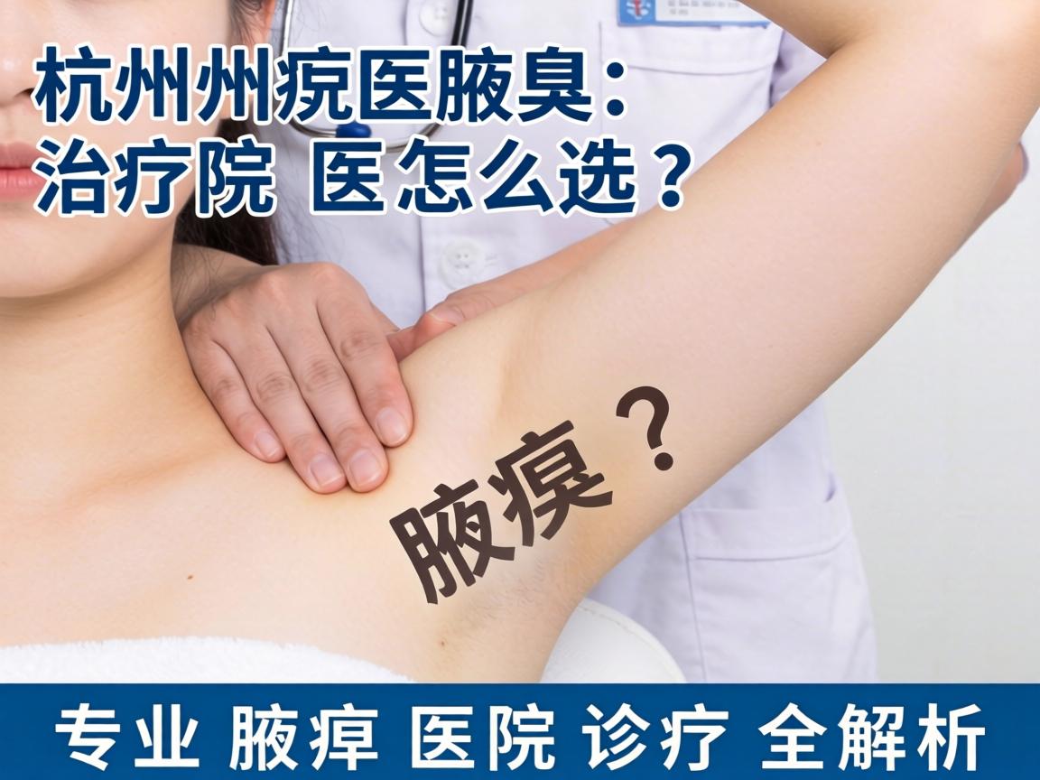 杭州腋臭治疗医院怎么选？专业腋臭医院诊疗全解析