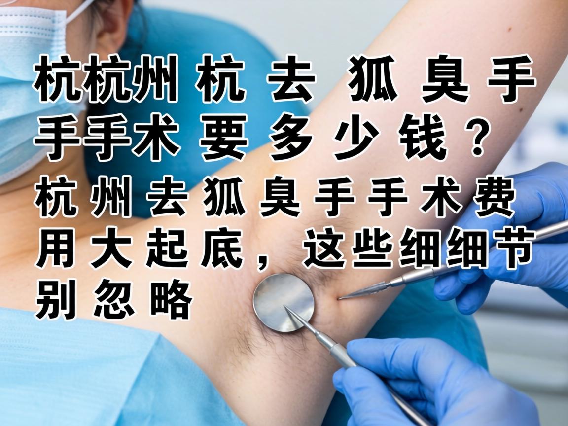 杭州去狐臭手术要多少钱？杭州去狐臭手术费用大起底，这些细节别忽略
