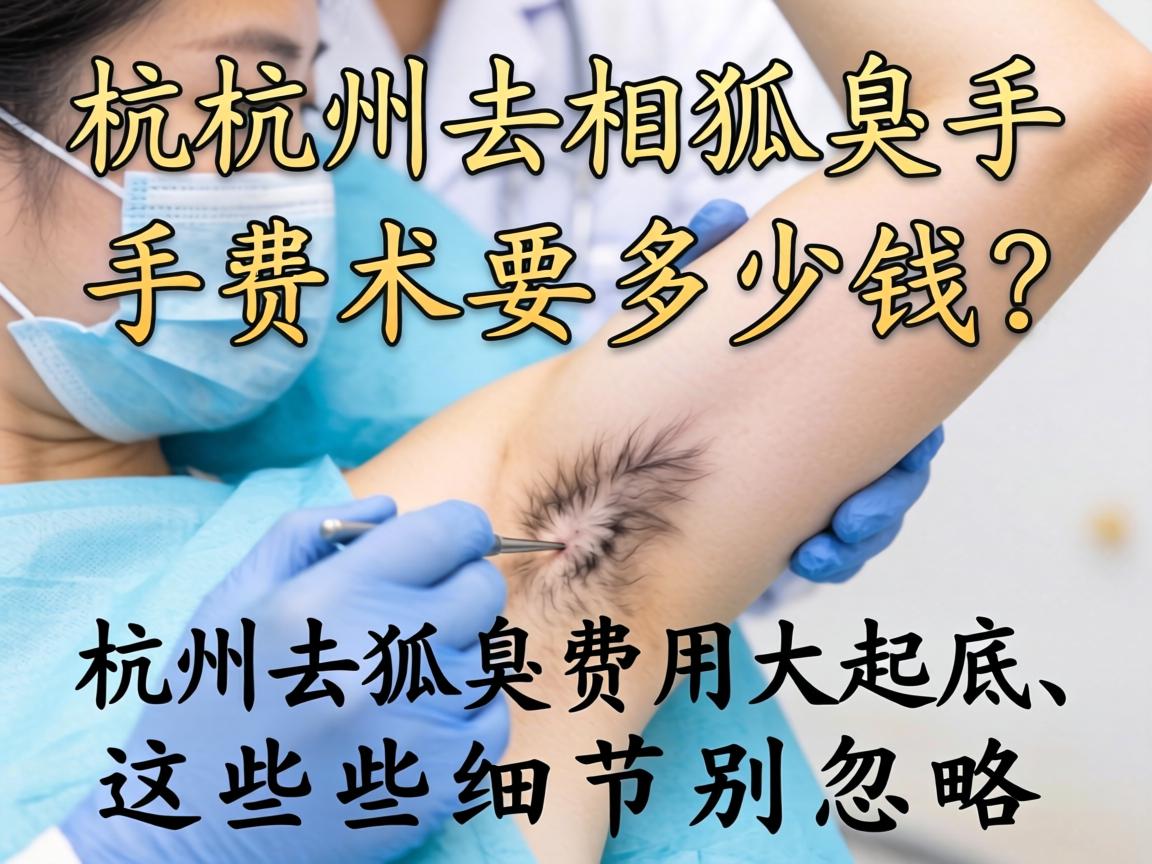 杭州去狐臭手术要多少钱？杭州去狐臭手术费用大起底，这些细节别忽略