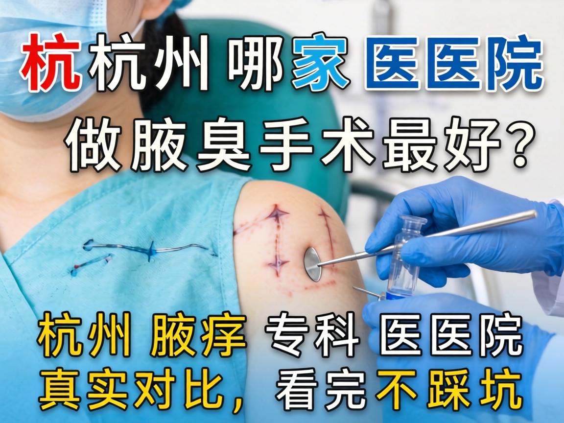 杭州哪家医院做腋臭手术最好？杭州腋臭专科医院真实对比，看完不踩坑