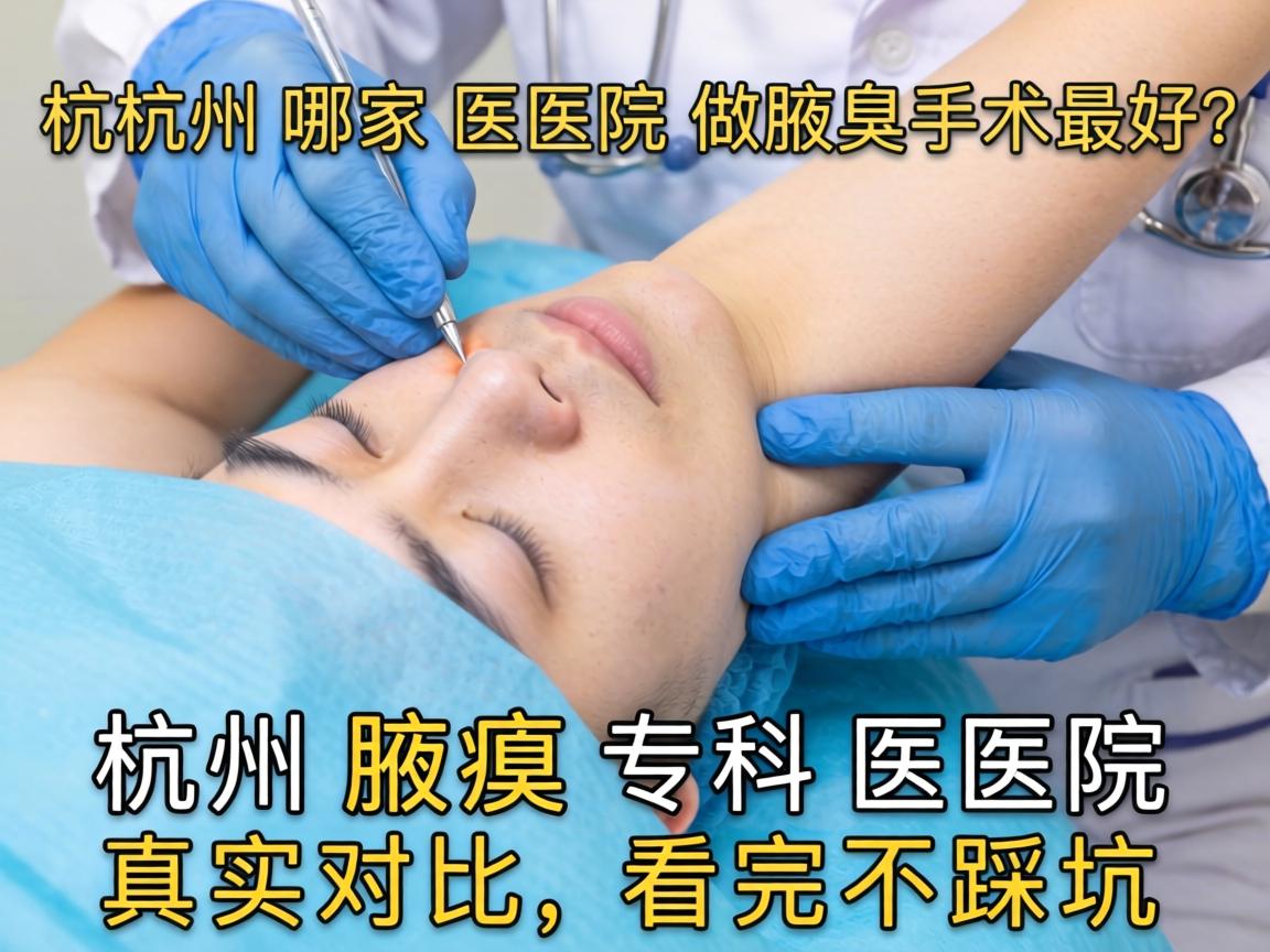 杭州哪家医院做腋臭手术最好？杭州腋臭专科医院真实对比，看完不踩坑