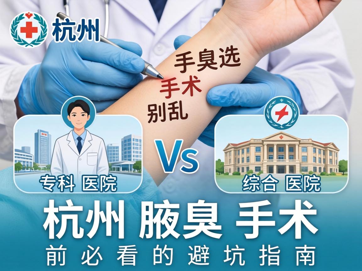 杭州腋臭手术别乱选,专科医院 vs 综合医院,杭州腋臭手术前必看的避坑指南 杭州腋臭手术别乱选,专科医院 vs 综合医院,杭州腋臭手术前必看的避坑指南