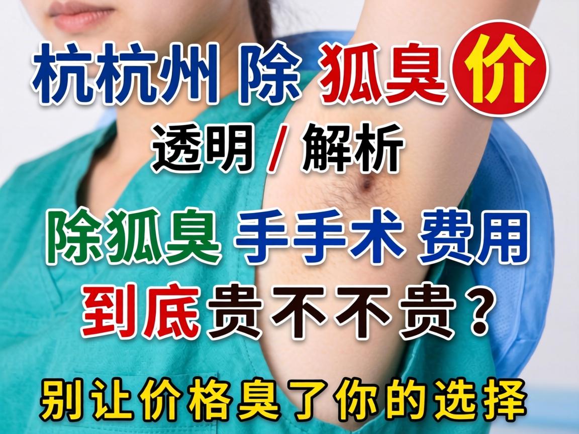 杭州除狐臭价格透明解析，除狐臭手术费用到底贵不贵？别让价格臭了你的选择