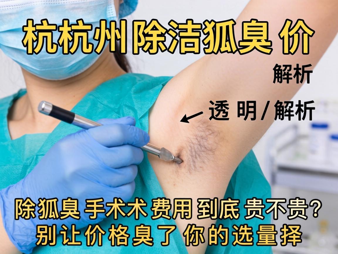 杭州除狐臭价格透明解析，除狐臭手术费用到底贵不贵？别让价格臭了你的选择