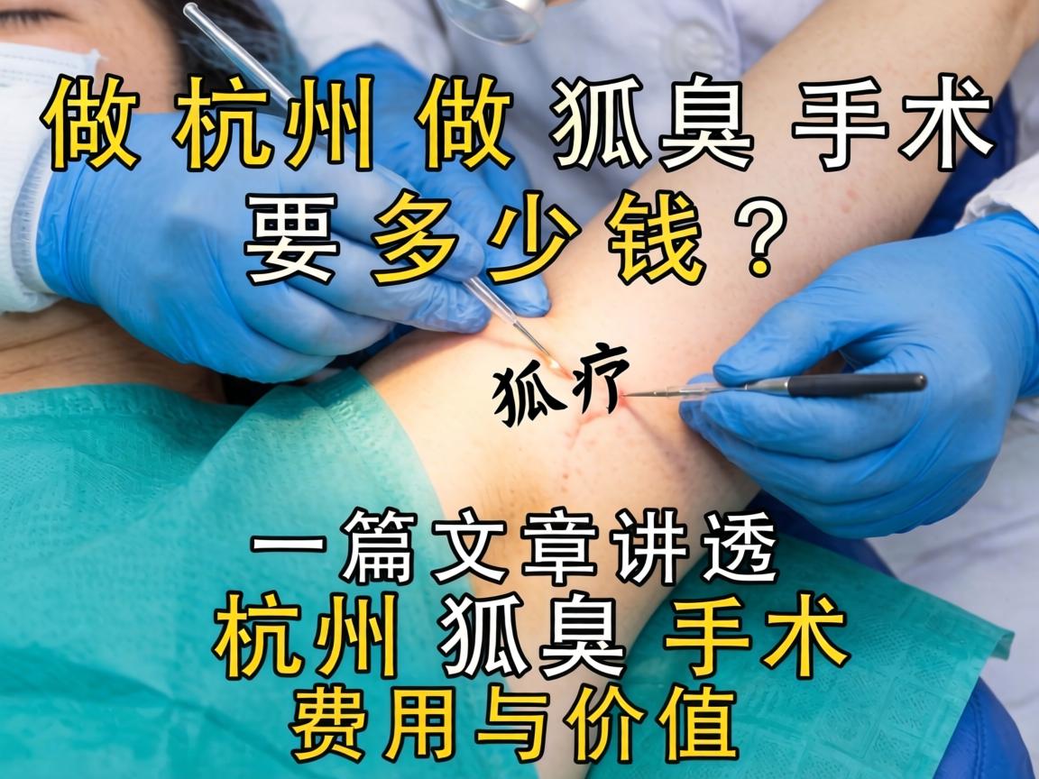 杭州做狐臭手术要多少钱？一篇文章讲透杭州狐臭手术费用与价值