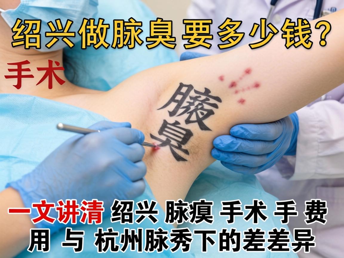 绍兴做腋臭手术要多少钱？一文讲清绍兴腋臭手术费用与杭州腋秀的差异