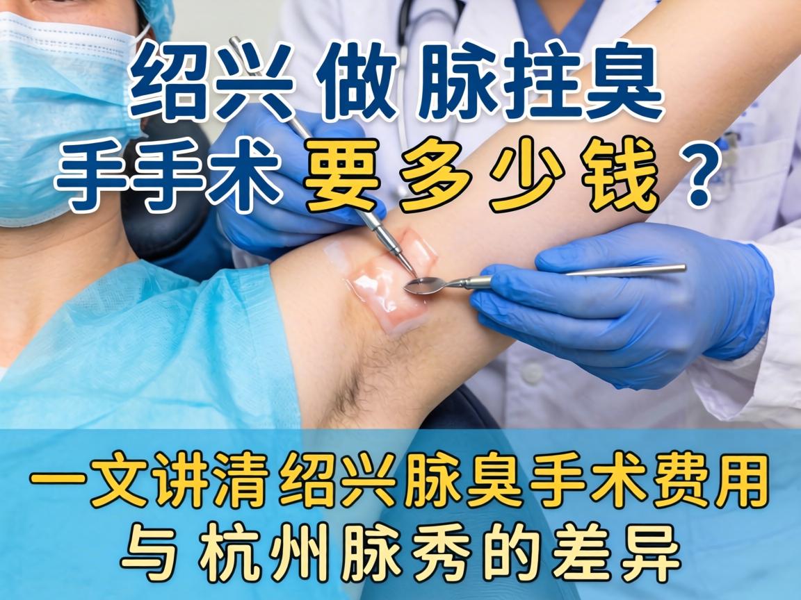 绍兴做腋臭手术要多少钱？一文讲清绍兴腋臭手术费用与杭州腋秀的差异
