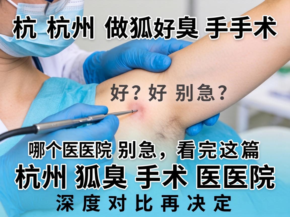 杭州做狐臭手术哪个医院好？别急，看完这篇杭州狐臭手术医院深度对比再决定