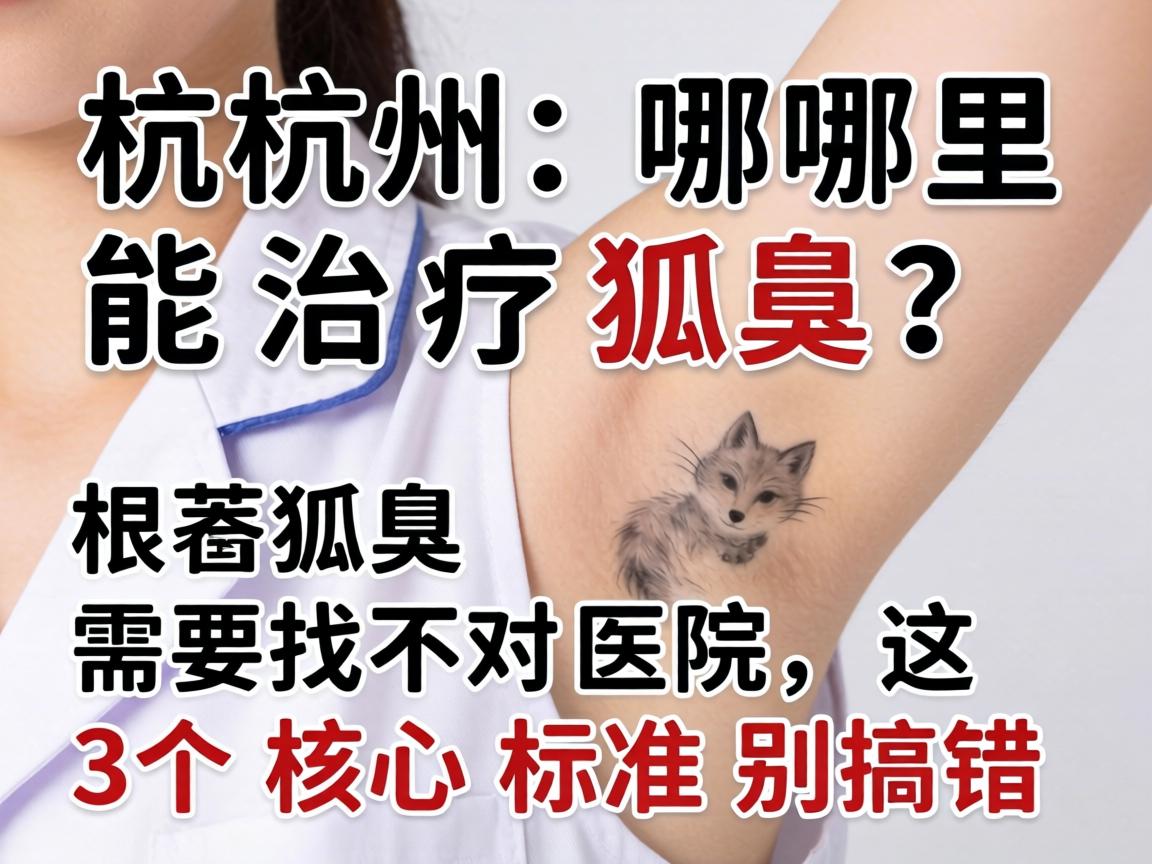 杭州哪里能治好狐臭？根治狐臭需要找对医院，这3个核心标准别搞错