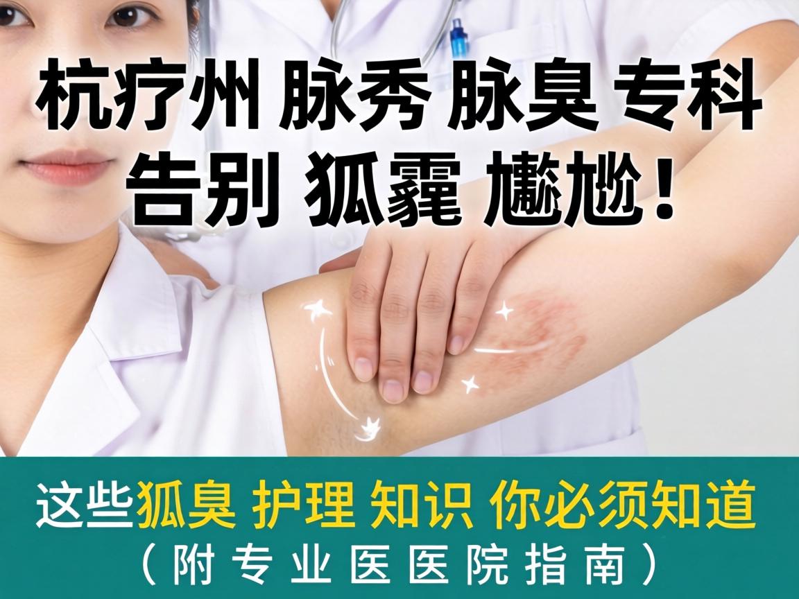 杭州腋秀腋臭专科，告别狐臭尴尬，这些狐臭护理知识你必须知道（附专业医院指南）