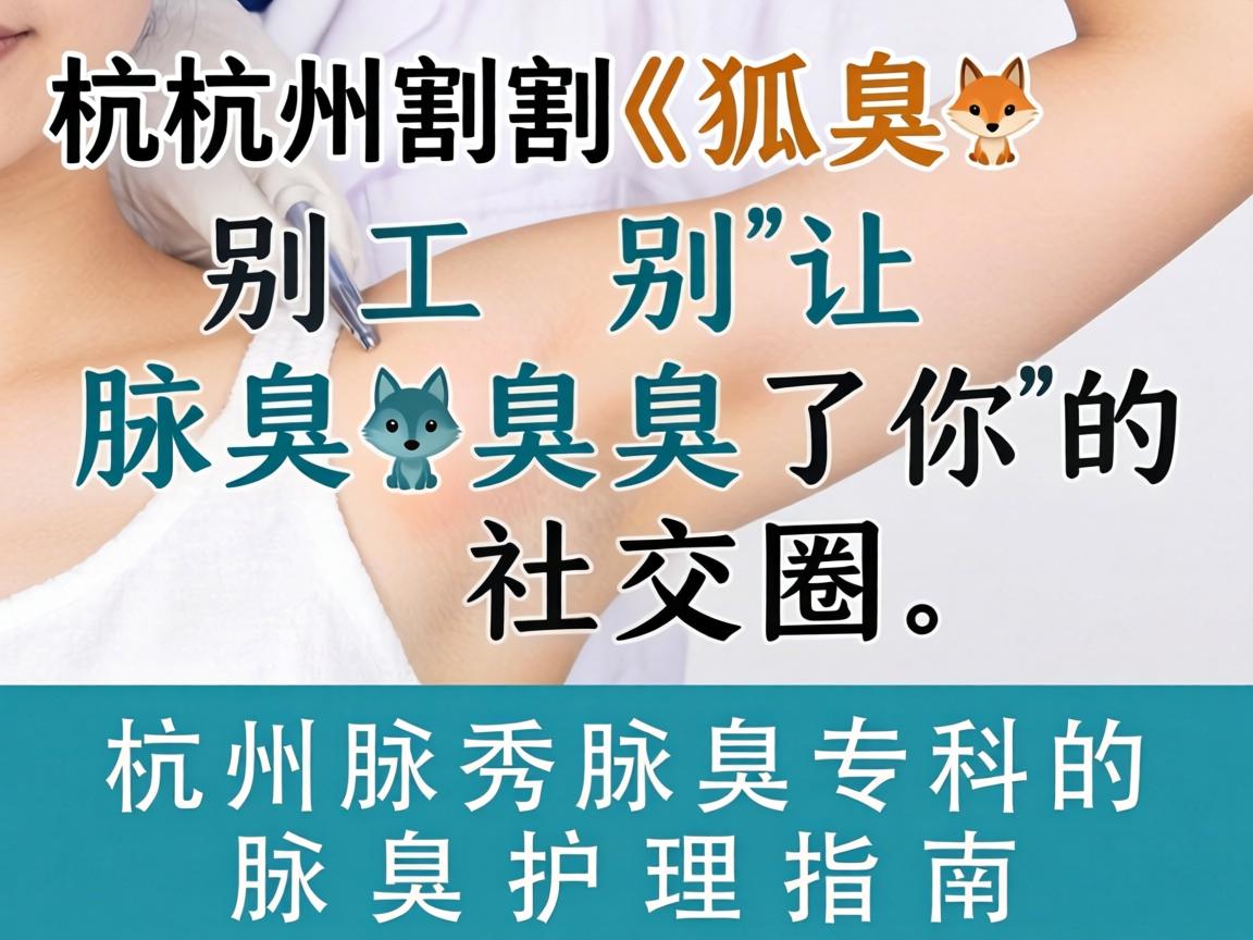 杭州割狐臭，别让腋臭臭了你的社交圈，杭州腋秀腋臭专科的腋臭护理指南