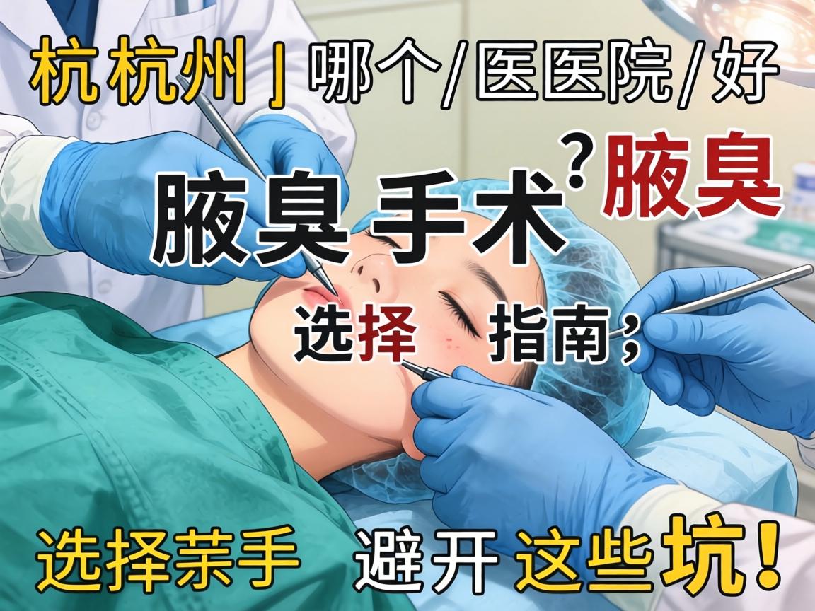 杭州腋臭手术哪个医院好？腋臭手术选择指南，避开这些坑！