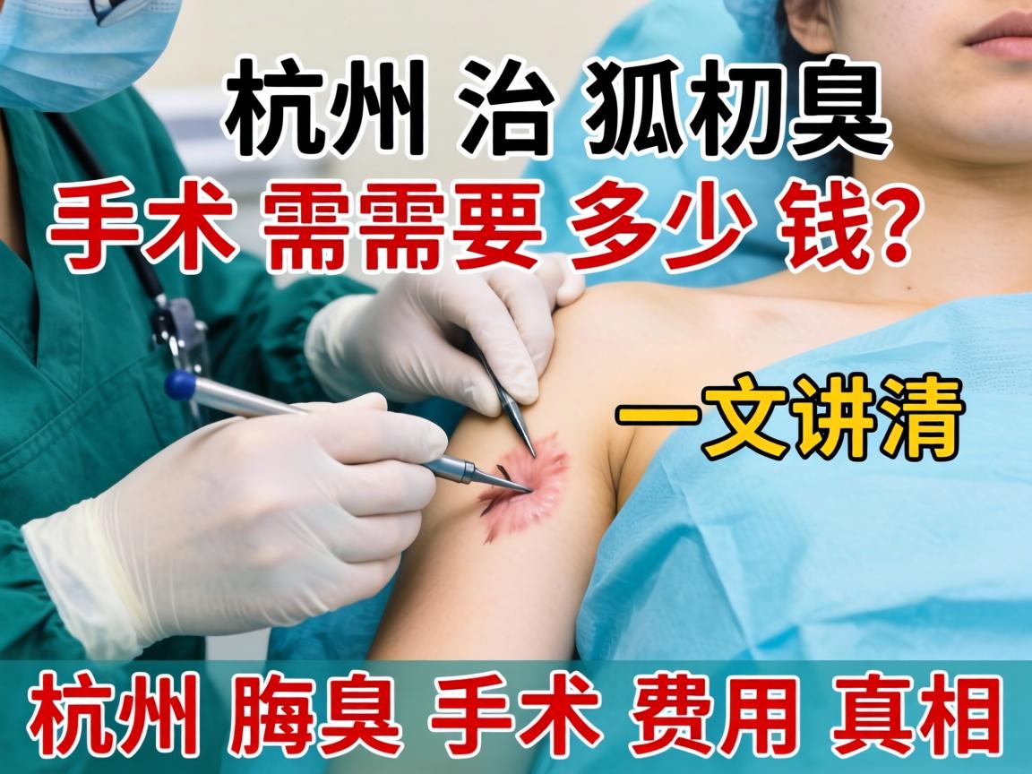 杭州治狐臭手术需要多少钱？一文讲清杭州腋臭手术费用真相