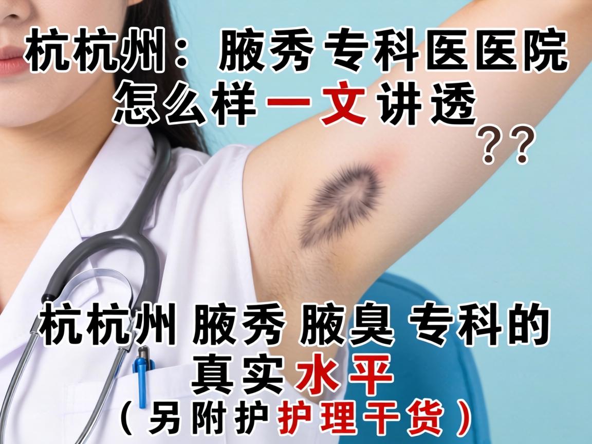 杭州腋秀专科医院怎么样？一文讲透杭州腋秀腋臭专科的真实水平（另附护理干货）