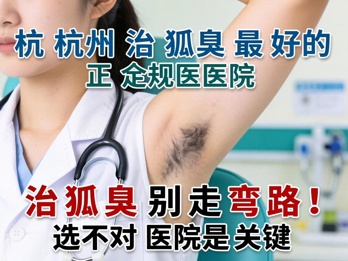 杭州治狐臭最好的正规医院，治狐臭别走弯路！选对医院是关键