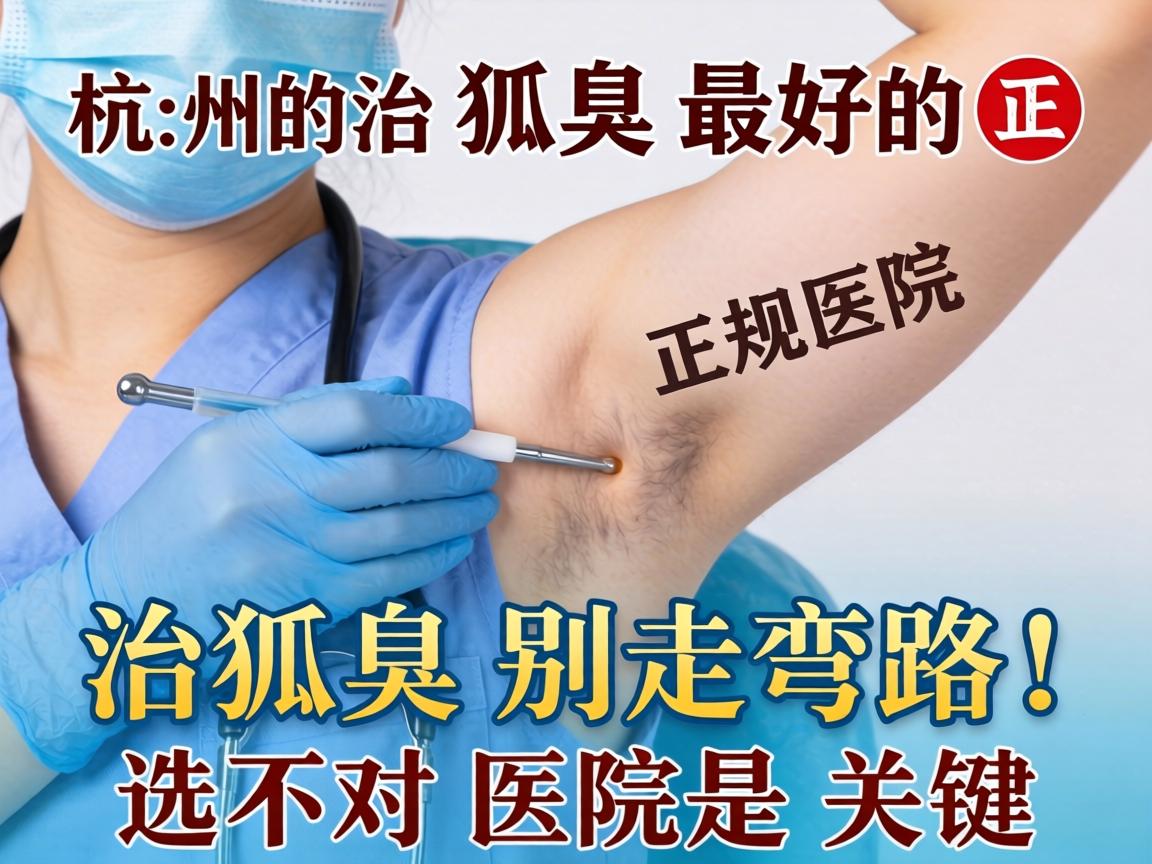 杭州治狐臭最好的正规医院，治狐臭别走弯路！选对医院是关键