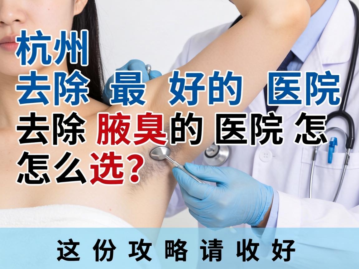 杭州去除腋臭最好的医院，去除腋臭的医院怎么选？这份攻略请收好
