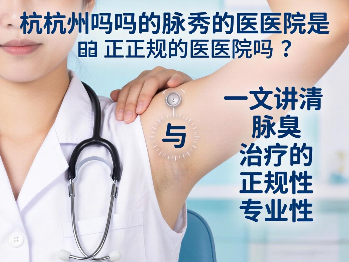 杭州腋秀医院是正规医院吗？一文讲清腋臭治疗的正规性与专业性