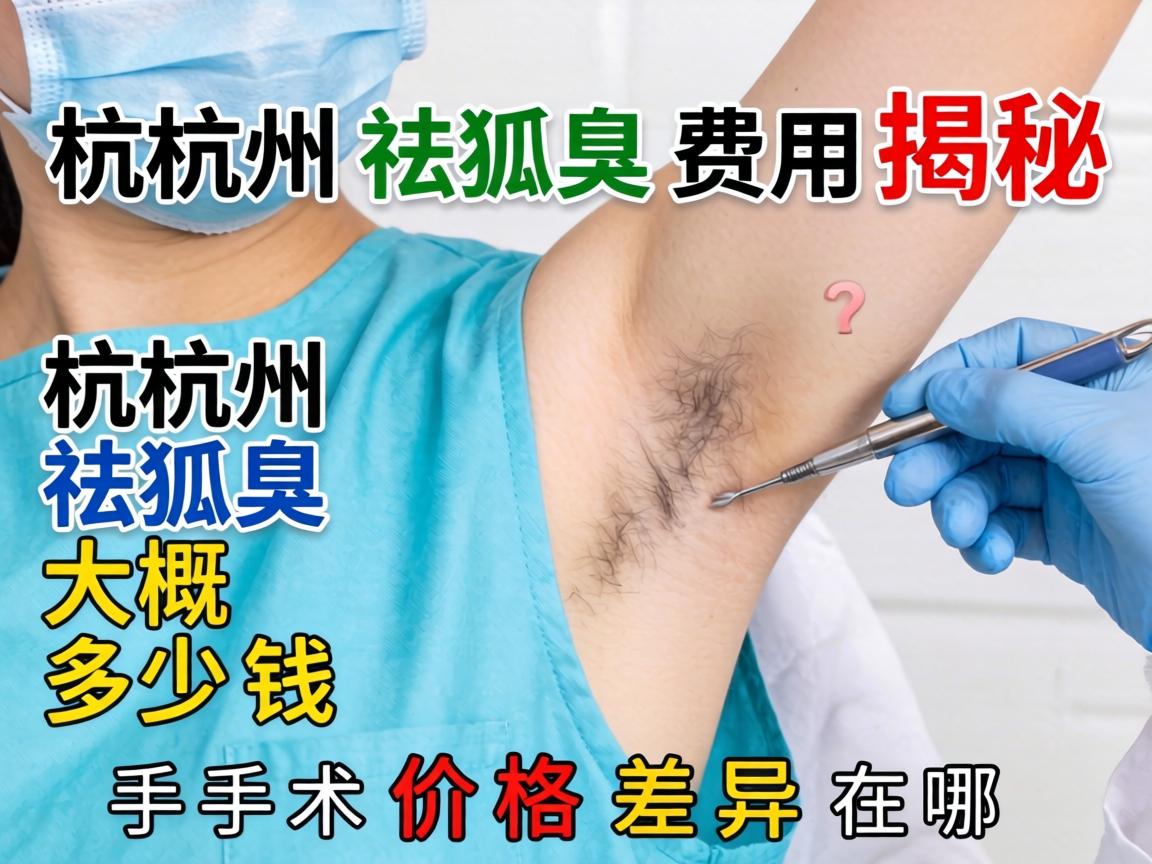 杭州祛狐臭费用揭秘，杭州祛狐臭大概多少钱？手术价格差异在哪？