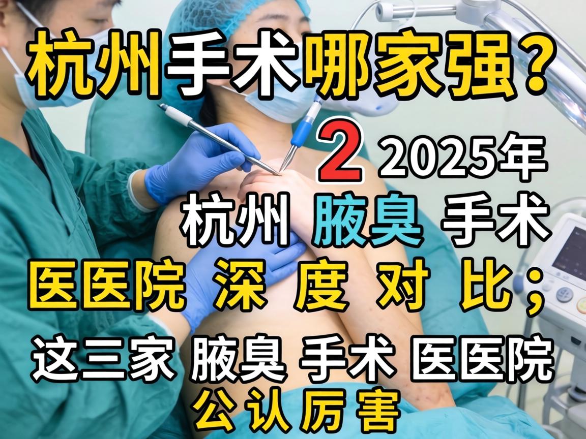 杭州腋臭手术哪家强？2025年杭州腋臭手术医院深度对比，这三家腋臭手术医院公认厉害