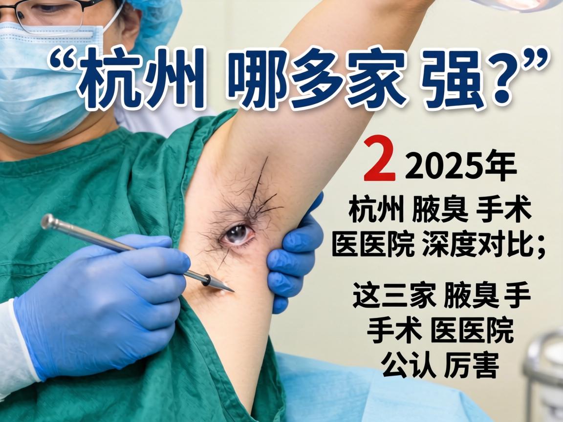 杭州腋臭手术哪家强？2025年杭州腋臭手术医院深度对比，这三家腋臭手术医院公认厉害