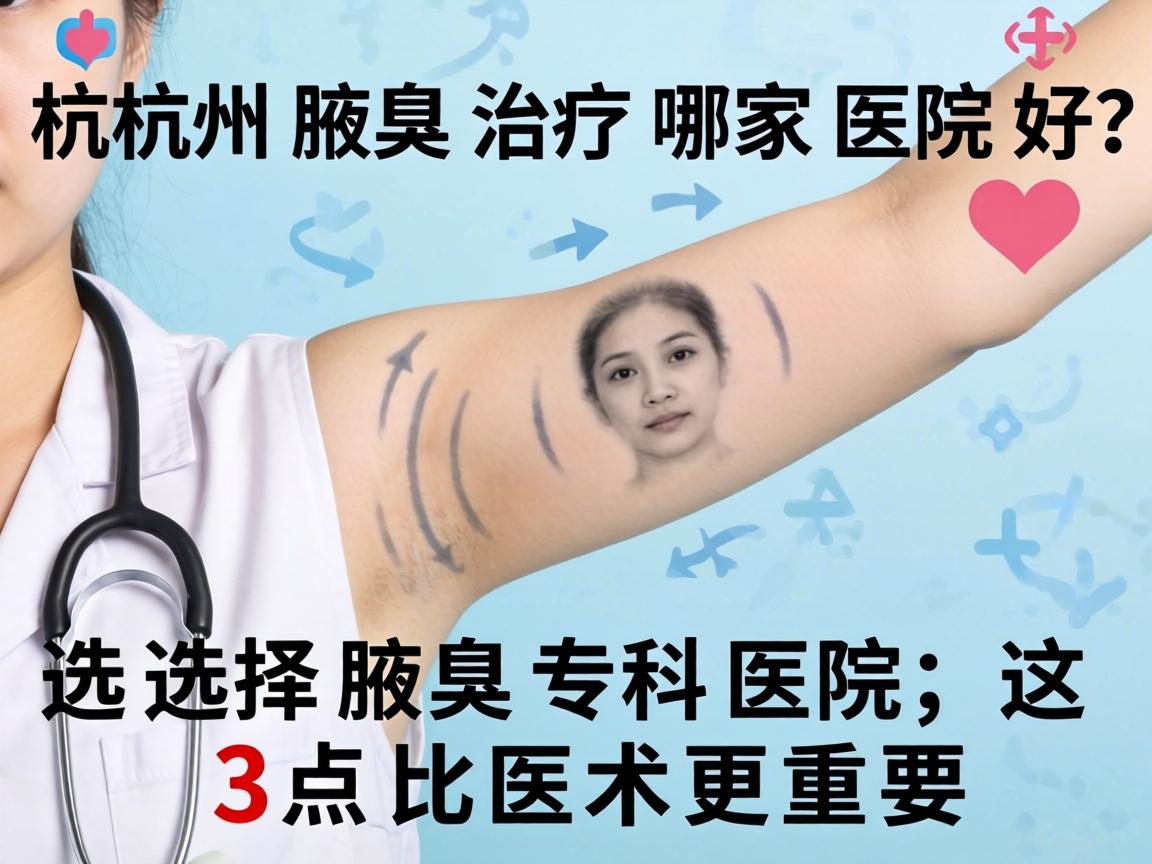 杭州腋臭治疗哪家医院好？选择腋臭专科医院，这3点比医术更重要