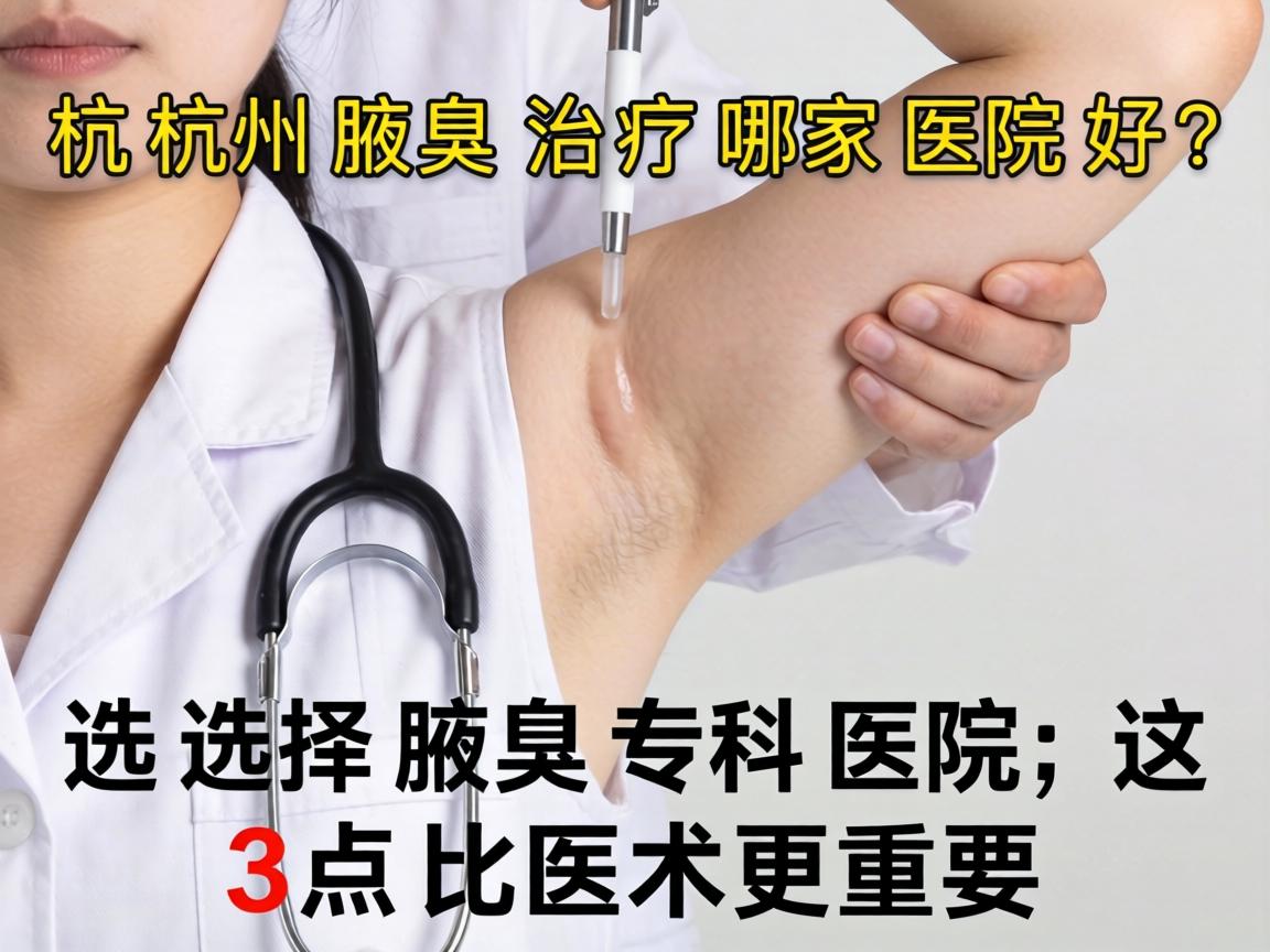 杭州腋臭治疗哪家医院好？选择腋臭专科医院，这3点比医术更重要
