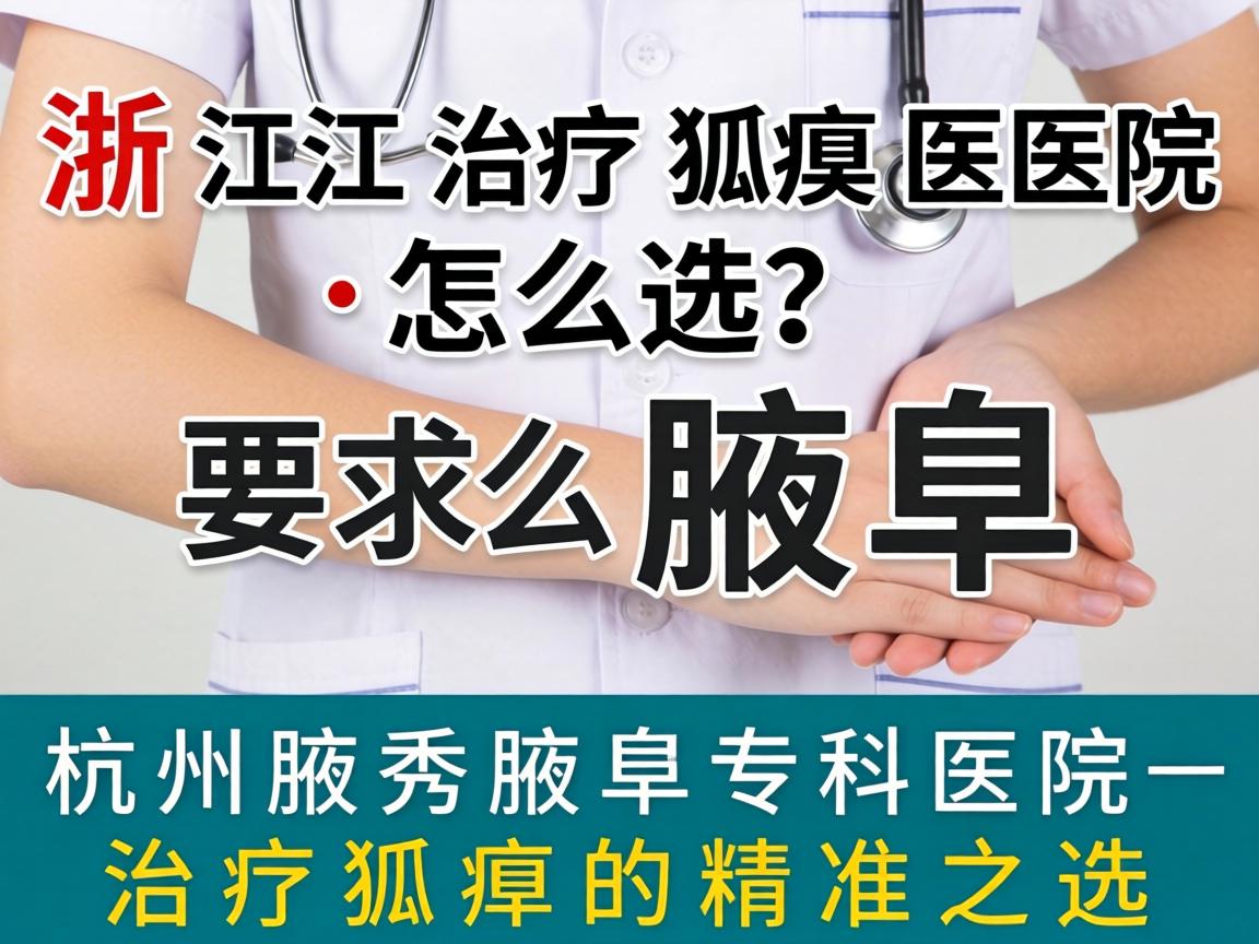 浙江治疗狐臭医院怎么选？杭州腋秀腋臭专科医院，治疗狐臭的精准之选
