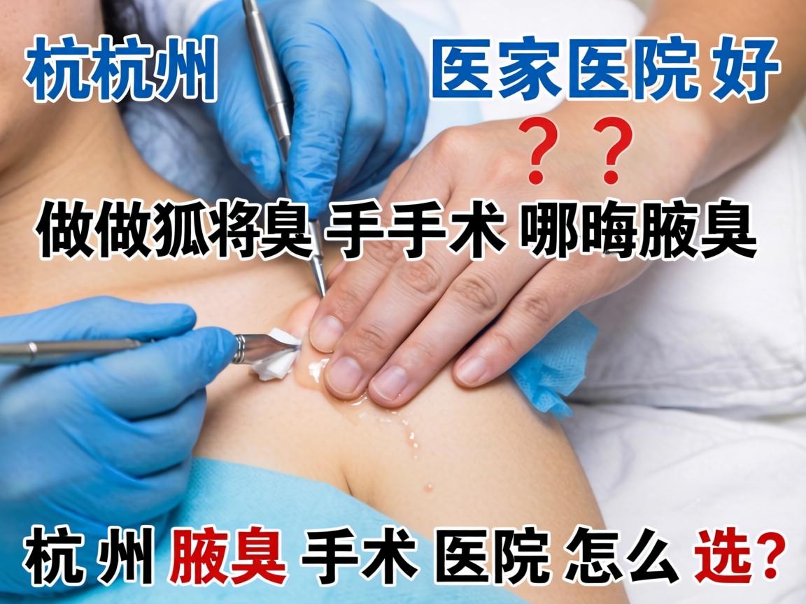 杭州做狐臭手术，哪家医院好？杭州腋臭手术医院怎么选？