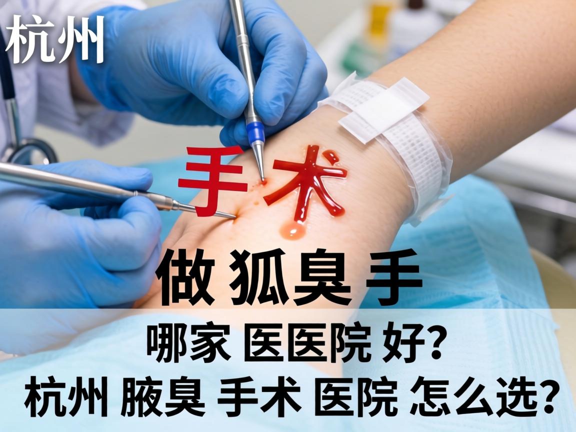 杭州做狐臭手术，哪家医院好？杭州腋臭手术医院怎么选？