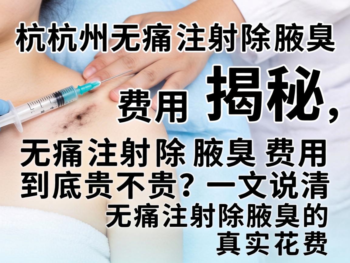 杭州无痛注射除腋臭费用揭秘,无痛注射除腋臭费用到底贵不贵?一文说清无痛注射除腋臭的真实花费 杭州无痛注射除腋臭费用揭秘,无痛注射除腋臭费用到底贵不贵?一文说清无痛注射除腋臭的真实花费