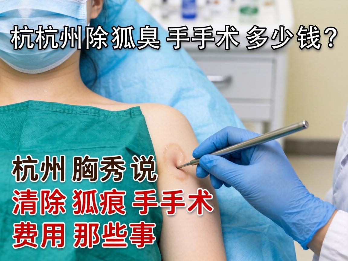 杭州除狐臭手术多少钱？杭州腋秀说清除狐臭手术费用那些事