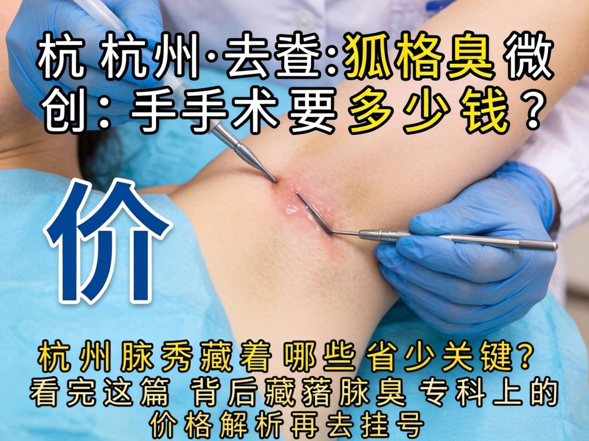 杭州去狐臭微创手术要多少钱？价格背后藏着哪些省钱关键？看完这篇杭州腋秀腋臭专科的价格解析再去挂号