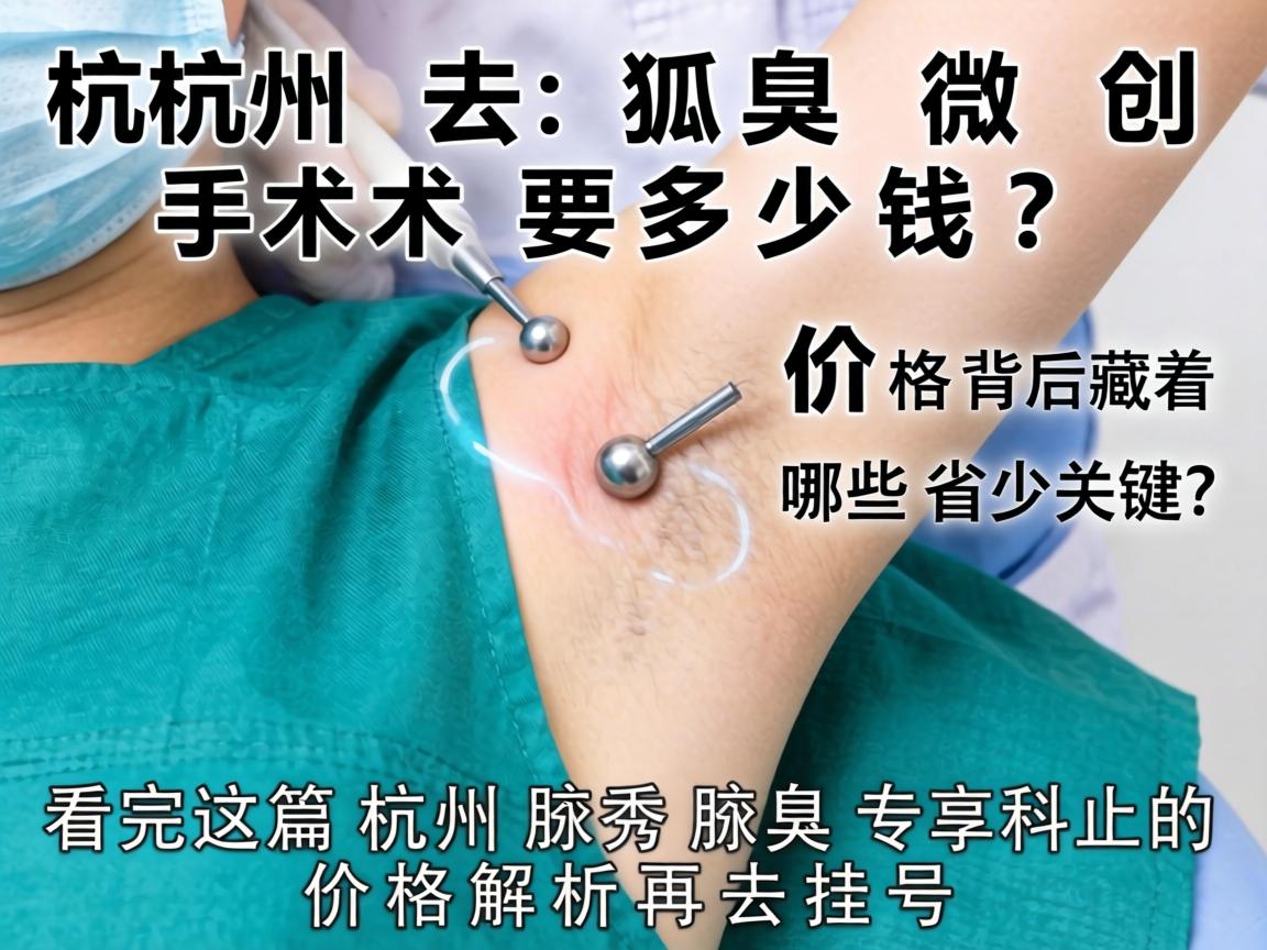 杭州去狐臭微创手术要多少钱？价格背后藏着哪些省钱关键？看完这篇杭州腋秀腋臭专科的价格解析再去挂号
