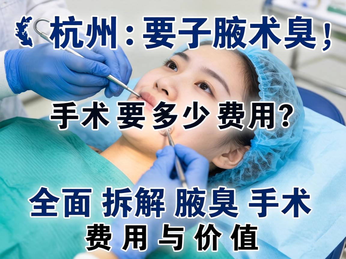 杭州腋臭手术要多少费用？全面拆解腋臭手术费用与价值