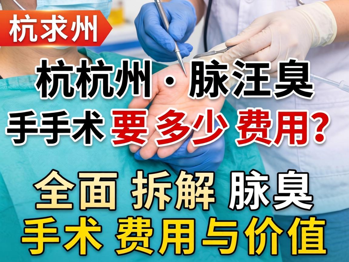 杭州腋臭手术要多少费用？全面拆解腋臭手术费用与价值