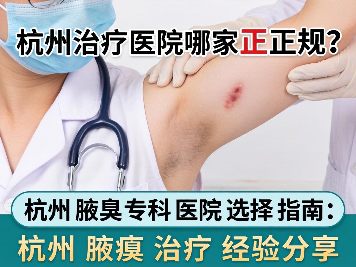 杭州腋臭治疗医院哪家正规？杭州腋臭专科医院选择指南，杭州腋臭治疗经验分享