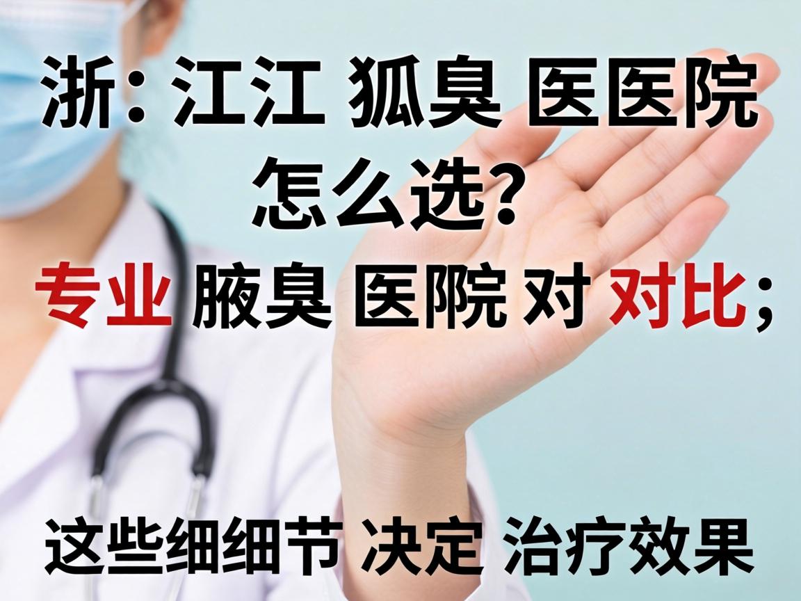 浙江狐臭医院怎么选?专业腋臭医院对比,这些细节决定治疗效果 浙江狐臭医院怎么选?专业腋臭医院对比,这些细节决定治疗效果
